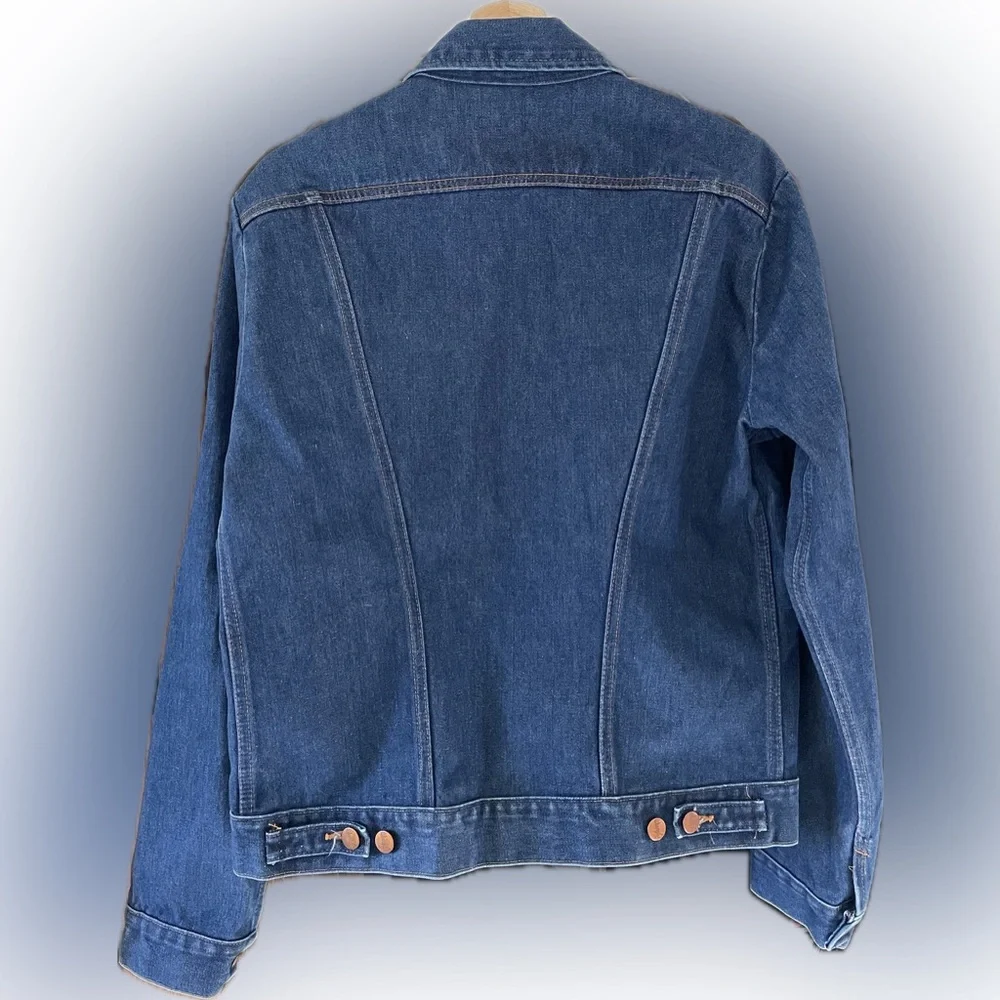 Vintage 70s Wrangler Western Jean Jacket 42 Long Made in USA 74136NV - Picture 2 of 8